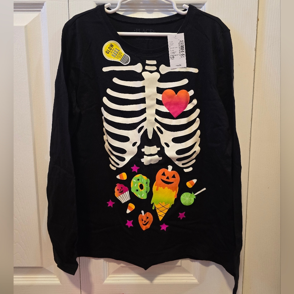 Glow in the Dark Skeleton Halloween Shirt